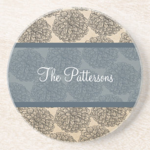 Blue Vintag Zinnia Untersetzer