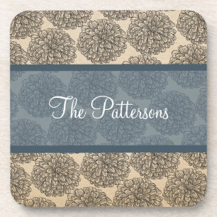 Blue Vintag Zinnia Untersetzer Set