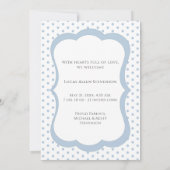 Blue Vintage Frame Whimsical Baby Ankündigung (Rückseite)