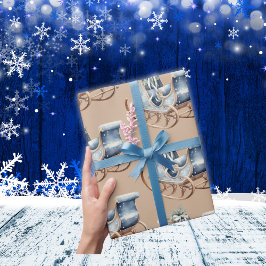 Blue Vintage | Geschenkpapier