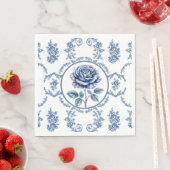 Blue Vintage Rose Serviette (Beispiel)