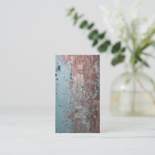 Blue Vintage Visitenkarte (Stehend Vorderseite)