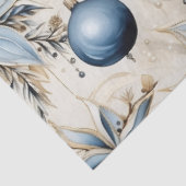 Blue Vintage Weihnachten Blumendekoupage Seidenpapier (Ausschnitt)