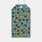 Blue Vintage Weihnachtsbaum Mitte Jahrhundert Retr Geschenkanhänger (Rückseite)