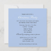 Blue Vintage Weihnachtsbild Party Einladung (Vorderseite)