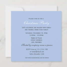 Blue Vintage Weihnachtsbild Party Einladung