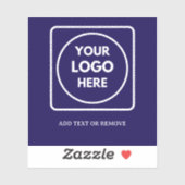 Blue Vinyl Logo Business Promo QR Code label (Blatt)