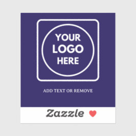 Blue Vinyl Logo Business Promo QR Code label