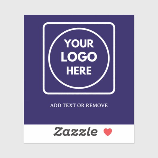Blue Vinyl Logo Business Promo QR Code label (Blatt)