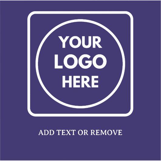 Blue Vinyl Logo Business Promo QR Code label (Vorderseite)