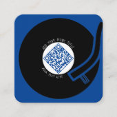 Blue Vinyl LP | Music QR Code Quadratische Visitenkarte (Vorderseite)