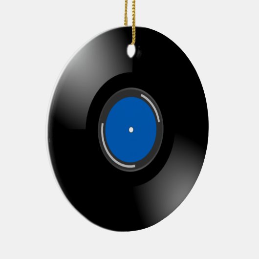 Blue Vinyl Record Keramik Ornament (Rechts)