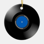 Blue Vinyl Record Keramik Ornament (Vorne)