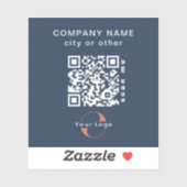 Blue Vinyl Square Business QR Code Wasser Flasche Aufkleber (Blatt)