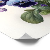 Blue Violas Blume Art Print Poster (Ecke)