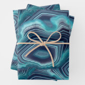 Blue & Violet Agate Geode Geschenkpapier Set (Beispiel)