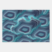 Blue & Violet Agate Geode Geschenkpapier Set (Vorderseite)