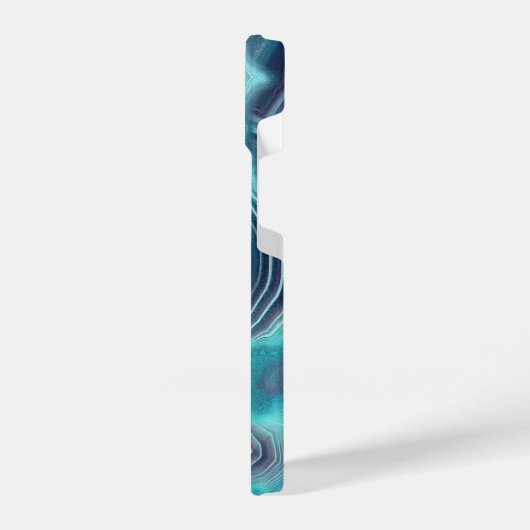 Blue & Violet Agate Geode iPhone Hülle (Linke Seite)