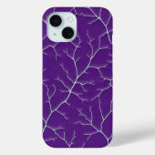 Blue-Violet Branch Design iPhone Case (Rückseite)