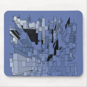 Blue violet city mousepad