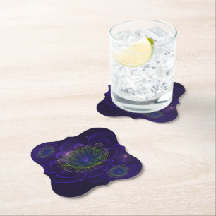 Blue Violet Corolla Blume Untersetzer