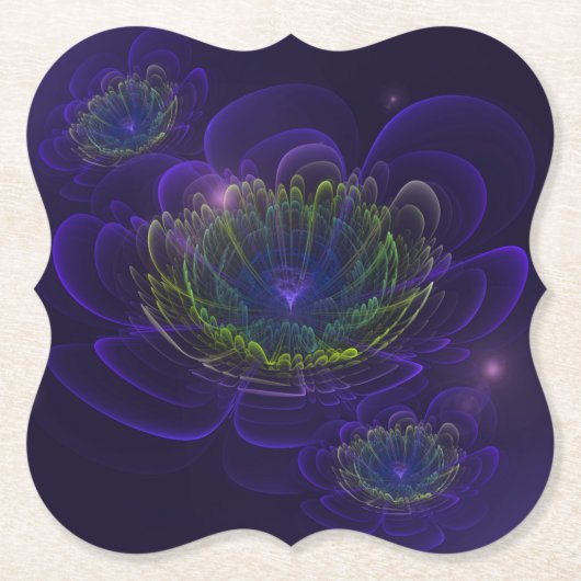 Blue Violet Corolla Blume Untersetzer (Vorderseite)