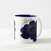 Blue Violet Corolla Blume Zweifarbige Tasse (VorderseiteRechts)