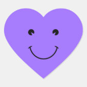 Blue Violet Face Herz-Aufkleber (Vorderseite)