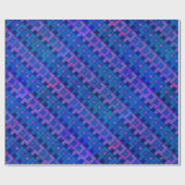 Blue Violet Geometric Geschenkpapier (Flach)