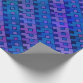 Blue Violet Geometric Geschenkpapier (Ecke)