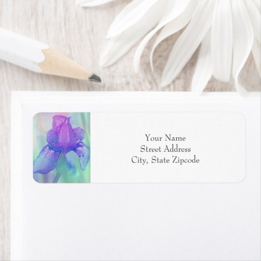 Blue Violet Iris Digital Watercolor (Insitu)