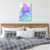 Blue Violet Iris Digital Watercolor Leinwanddruck (Insitu (Schlafzimmer))