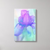 Blue Violet Iris Digital Watercolor Leinwanddruck (Vorderseite)