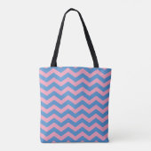 Blue Violet Mattiert Orchid Chevrons Tasche (Rückseite)