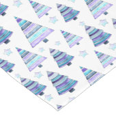 Blue Violet Modernes Weihnachtsbaummuster Kurzer Tischläufer (Ecke)