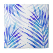 Blue Violet Palm Fronds Fliese (Vorderseite)