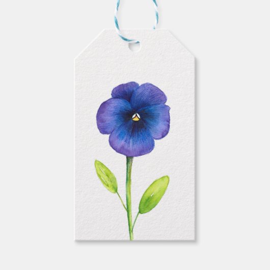 Blue Violet Pansy Geschenkanhänger (Vorderseite)