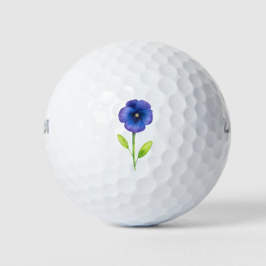 Blue Violet Pansy Golfball (Vorderseite)