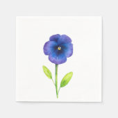 Blue Violet Pansy Serviette (Vorderseite)