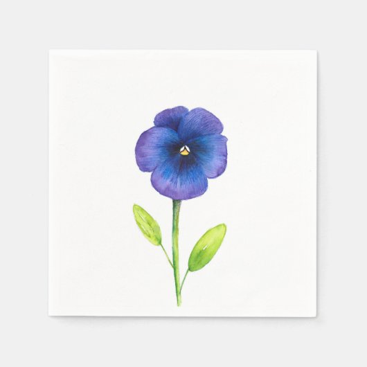 Blue Violet Pansy Serviette (Vorderseite)
