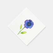 Blue Violet Pansy Serviette (Ecke)