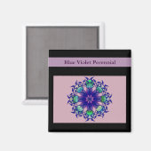 Blue Violet Perennial Magnet (Vorderseite/Rückseite)