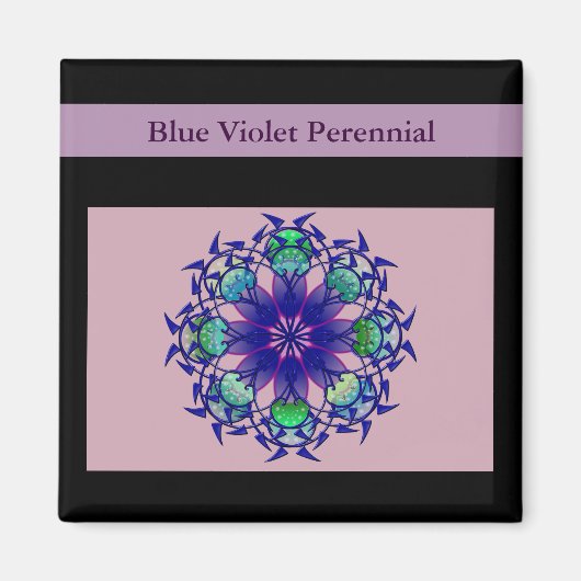 Blue Violet Perennial Magnet (Vorne)