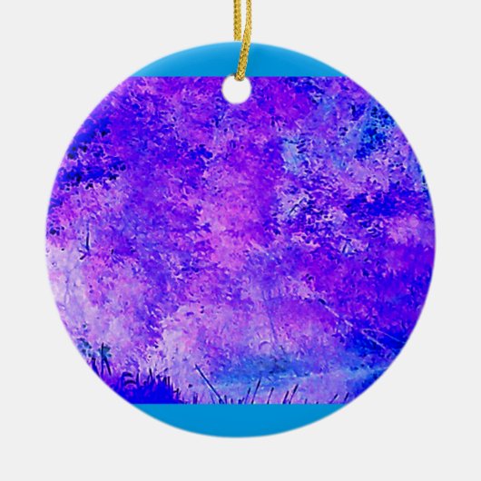 Blue Violet Serenity Keramikornament (Vorne)