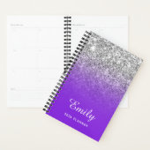 Blue Violet Silver Glitzer Ombre Personalisiert Planer (Anzeige)