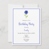 Blue Violet Stiefmütterchen Einladung (Vorderseite)