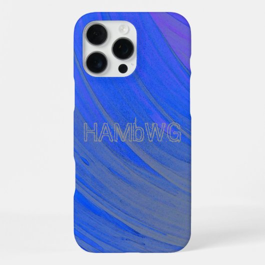 Blue Violet Swirl HAMbWG Handy Case iPhone Hülle (Rückseite)