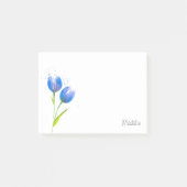 Blue Violet Tulips Postit Hinweise Post-it Klebezettel (Vorderseite)