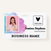 Blue Violet Wasserfarbe Fügen Sie Ihrem Logo-Mitar Ausweis (Vorderseite)