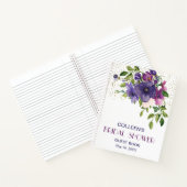 Blue Violet Wild Rose Brautparty Gästebuch Notizblock (Innenseite)